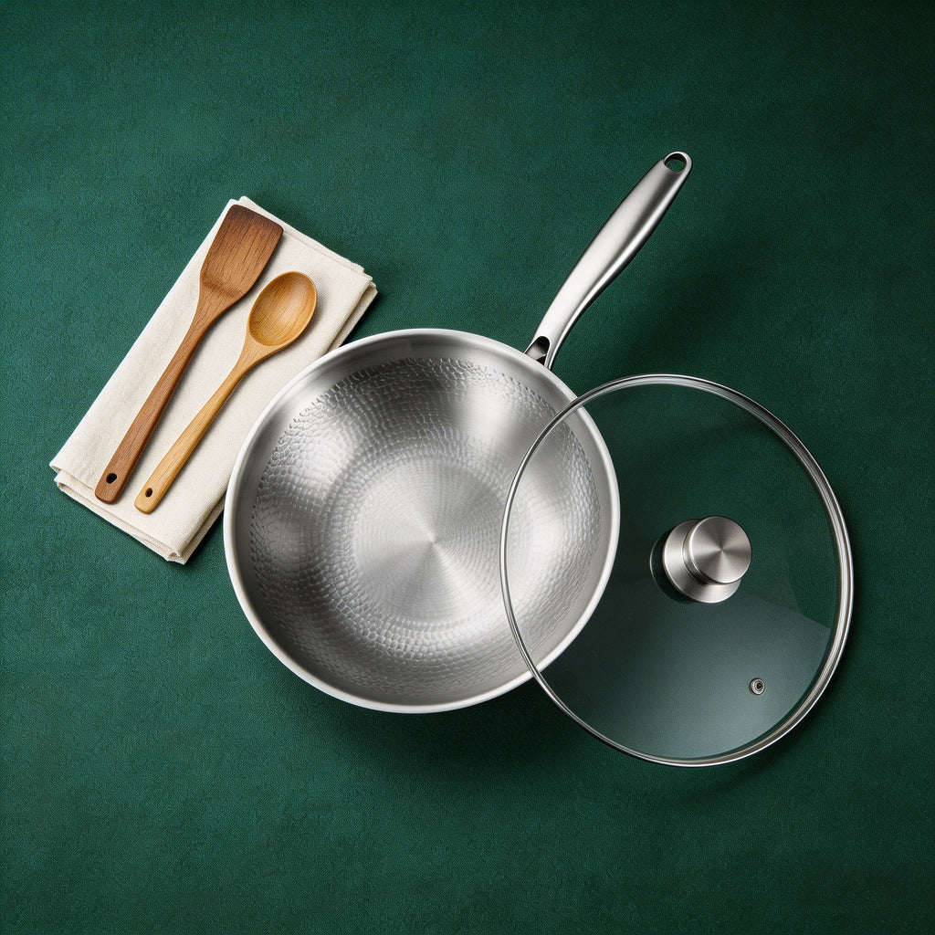 Titan-Wok 30 cm – handgehämmert