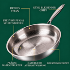 Handgehämmerte Titanpfanne 28 cm