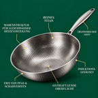 Titan-Wok 30 cm – handgehämmert