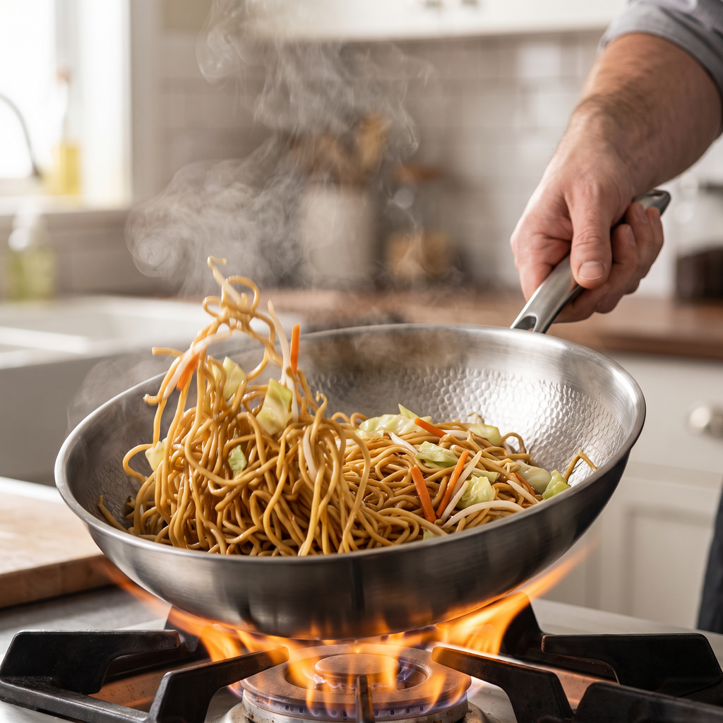 Titan-Wok 30 cm – handgehämmert