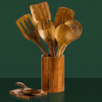 Japanisches Küchenhelfer-Set aus Holz