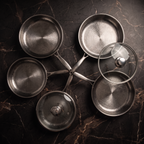 Titan-Pfannen-Komplettset – 5 Größen & 2 Deckel