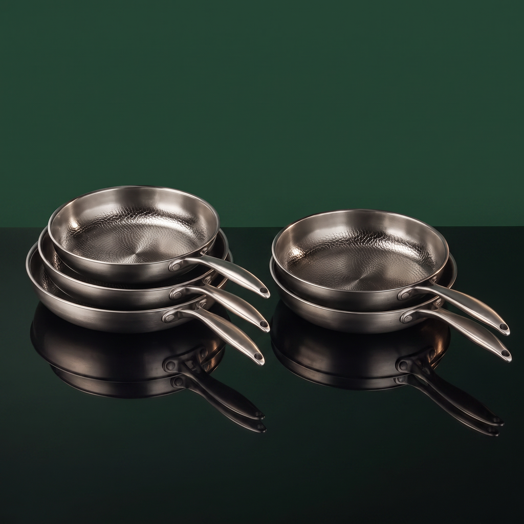 Titan-Pfannen-Komplettset – 5 Größen & 2 Deckel