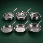 Titan Komplett-Kochset – 6-teilig + 3 Deckel
