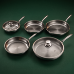 Titan-Pfannen-Komplettset – 5 Größen & 2 Deckel