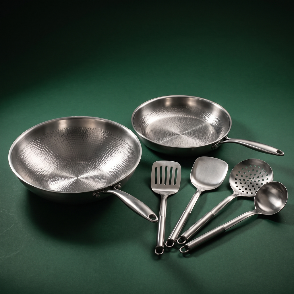 Titan Wok & Pfannen-Set mit Küchenhelfern – 26 cm