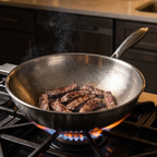 Titan-Wok 30 cm – handgehämmert