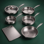 Titan Multi-Pfannen-Set mit Schneidebrett – 5-teilig