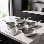 Titan Multi-Pfannen-Set mit Schneidebrett – 5-teilig
