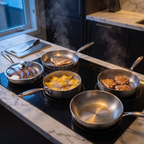 Titan Multi-Pfannen-Set mit Schneidebrett – 5-teilig