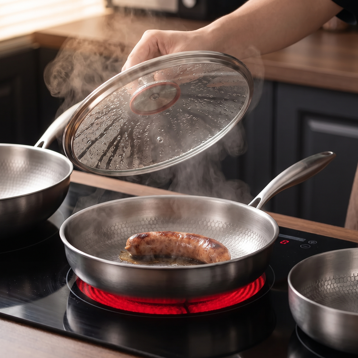 Titan Multi-Pfannen-Set mit Schneidebrett – 5-teilig